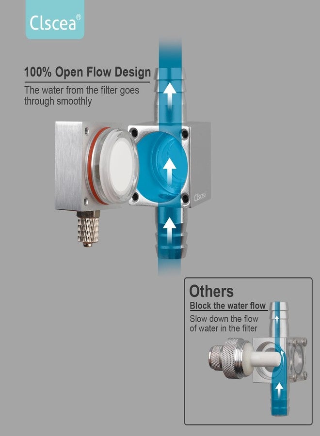 Clscea External Inline CO2 Diffuser Atomizer Aluminum Alloy for Planted Aquarium 12 mm - Image 5